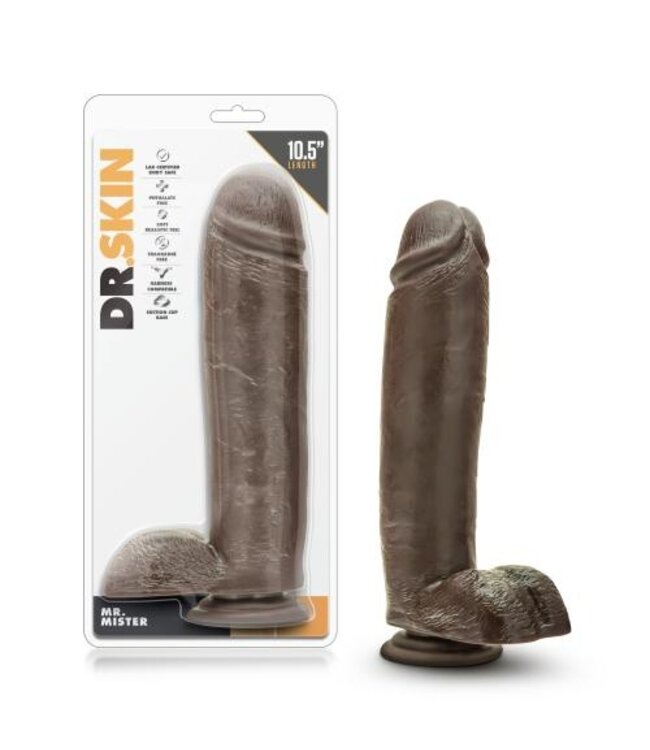Dr. Skin - Mr. Mister Dildo Met Zuignap 26 cm  - Chocolate