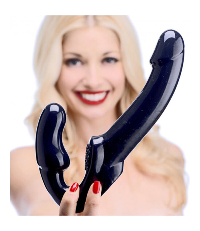 Strapless Voorbind Dildo - Zwart