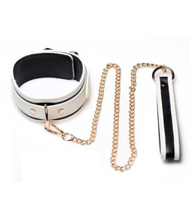 Kink in the Dark - Glow In De Dark Halsband Met Riem