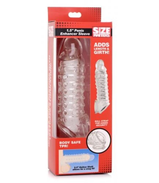 Size Matters - Penis Verlengende Sleeve - Transparant