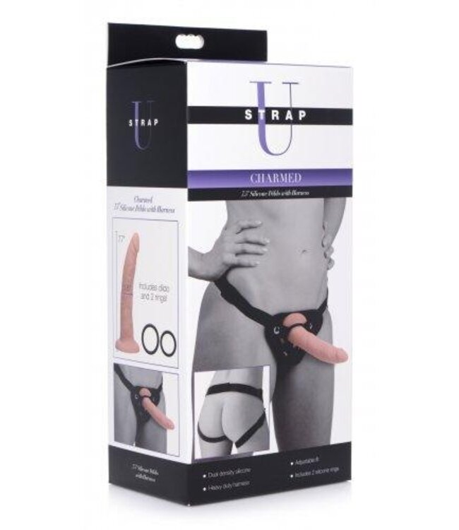 Realistische Dildo Met Harnas - 19.5 cm.