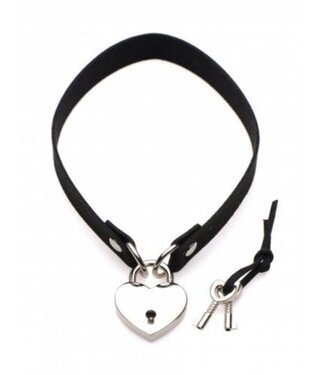 Master Series Lock-It Heart Choker Met Afsluitbaar Hartje