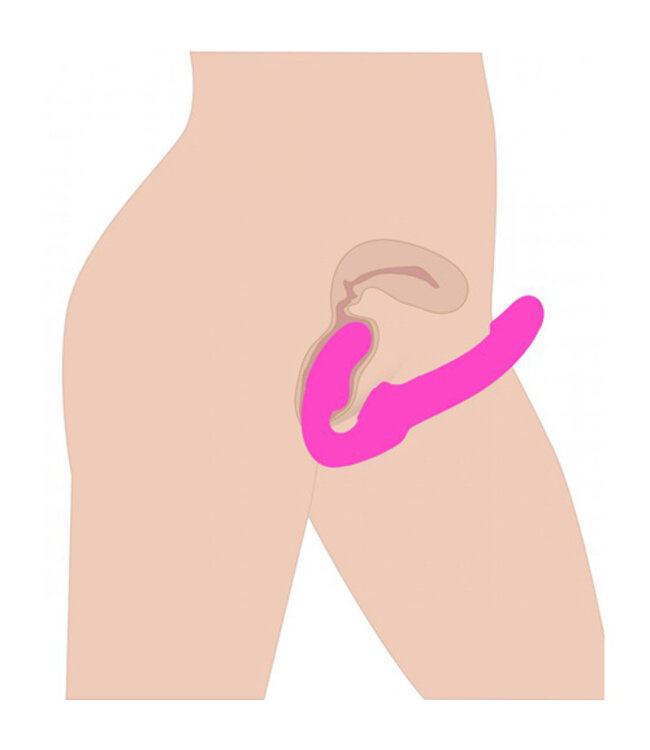 Evoke Vibrerende Strapless Strap-On - Roze