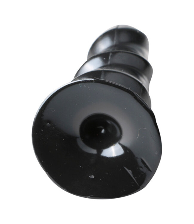 Zwarte Anaal Dildo Met Ribbels