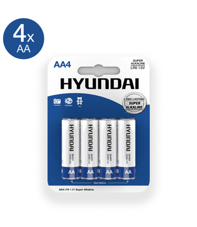 Super Alkaline AA-Batterijen - 4 Stuks