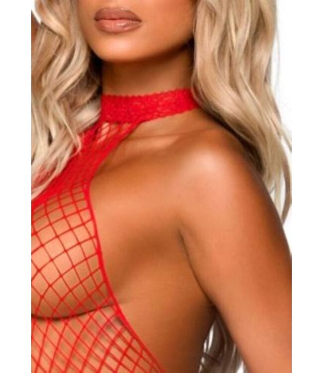 What U Want Visnet Catsuit - Rood