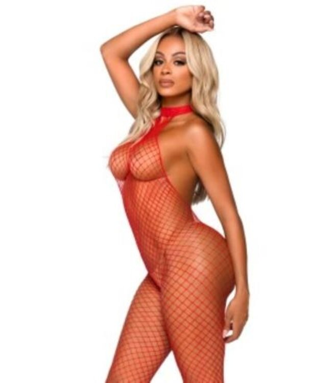 What U Want Visnet Catsuit - Rood
