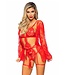Leg Avenue Set Body & Jasje All Romance - Rood