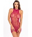 Rene Rofe Lingerie RECKLESS LACE MINI DRESS PINK, OS