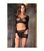 Rene Rofe Lingerie Crochet-net top en rok set