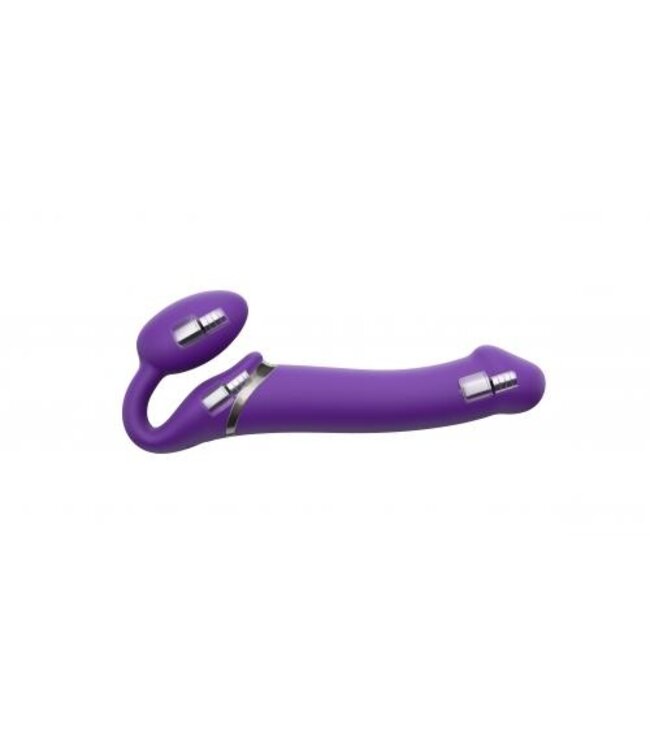Strap On Me - Strapless Vibrerende Voorbind Dildo - Maat M - Paars
