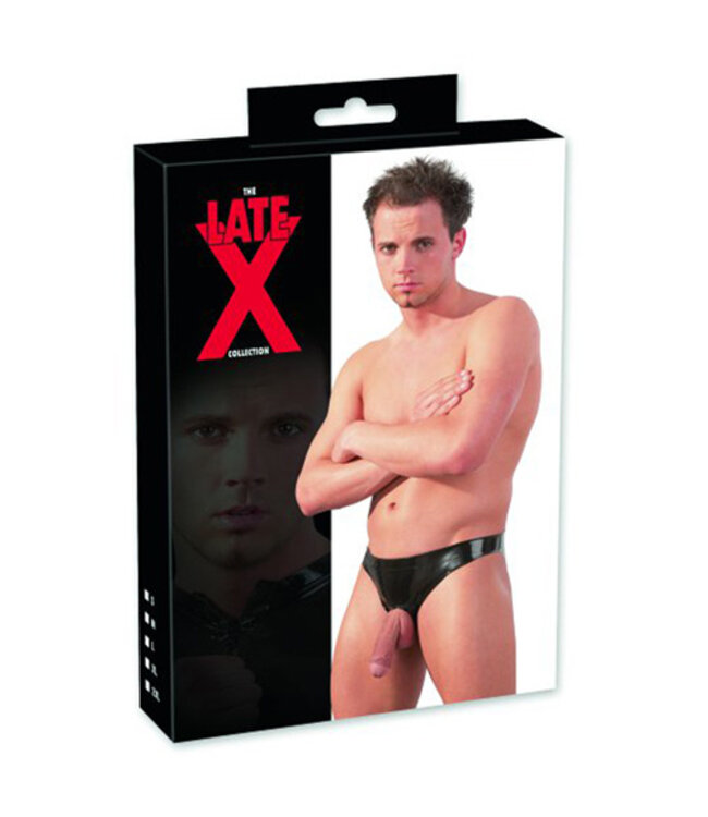 Latex Herenslip Met Opening