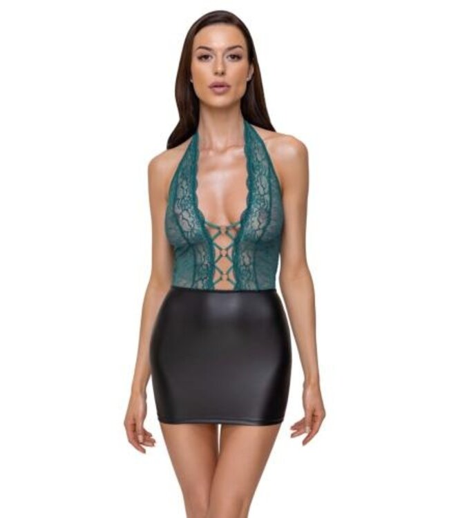 Jurk - Zwart & Groenblauw