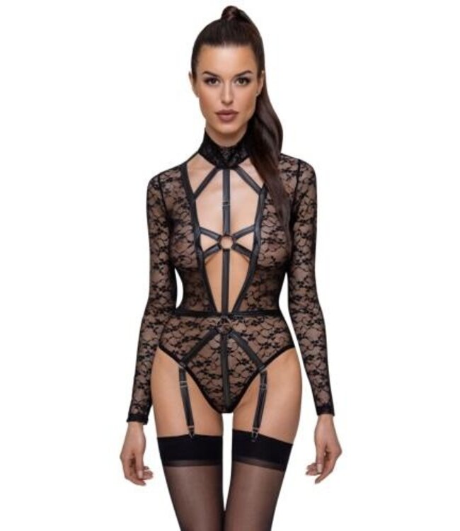 Body met Bandjes - Zwart