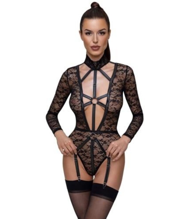 Body met Bandjes - Zwart