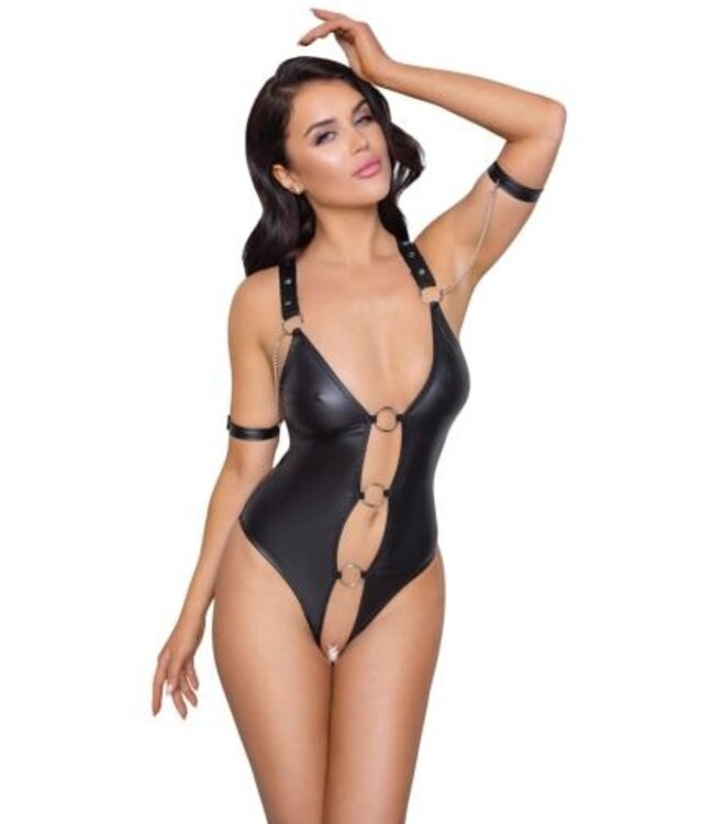 Wetlook Body - Zwart