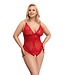 Cottelli Collection Body Met Open Kruisje - Rood