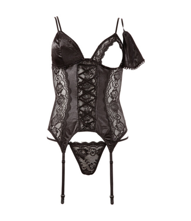 Kanten bustier met jarretels