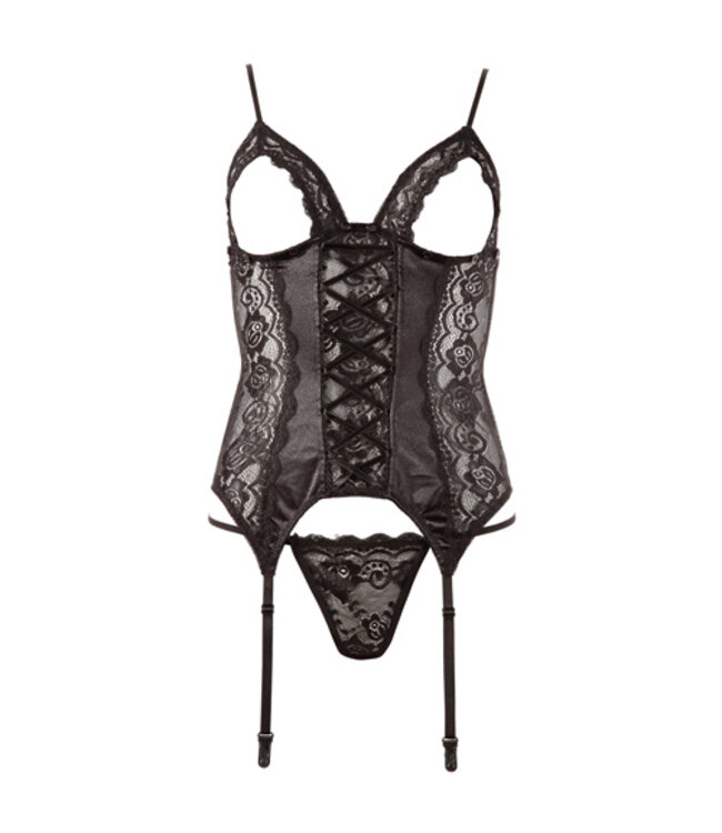 Kanten bustier met jarretels