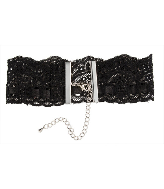 Kanten halsband - Zwart