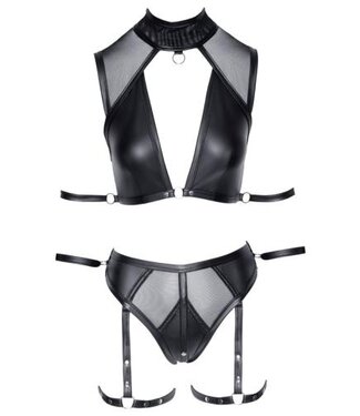 Cottelli Collection BH-set Bondage met bandjes - Zwart