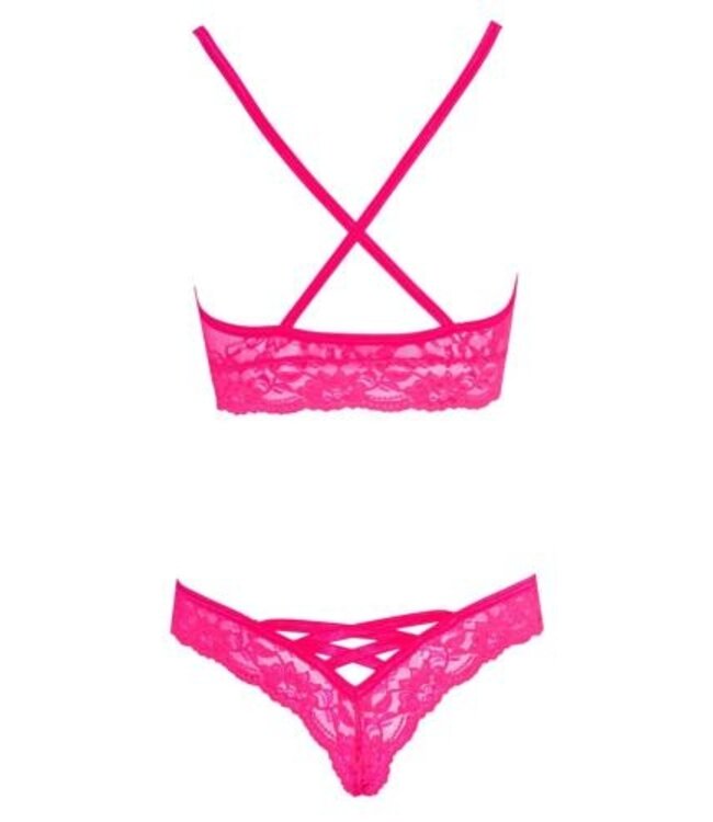 Kanten BH Set - Roze