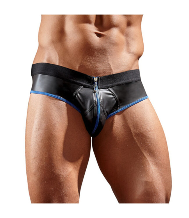 Slip Met Open Achterkant - Zwart/Blauw