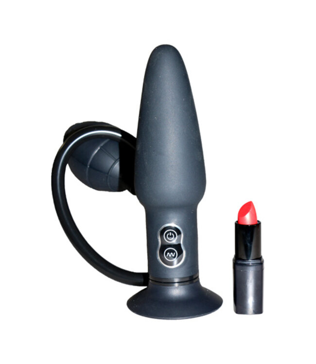 True Black Vibrating Anal Plug