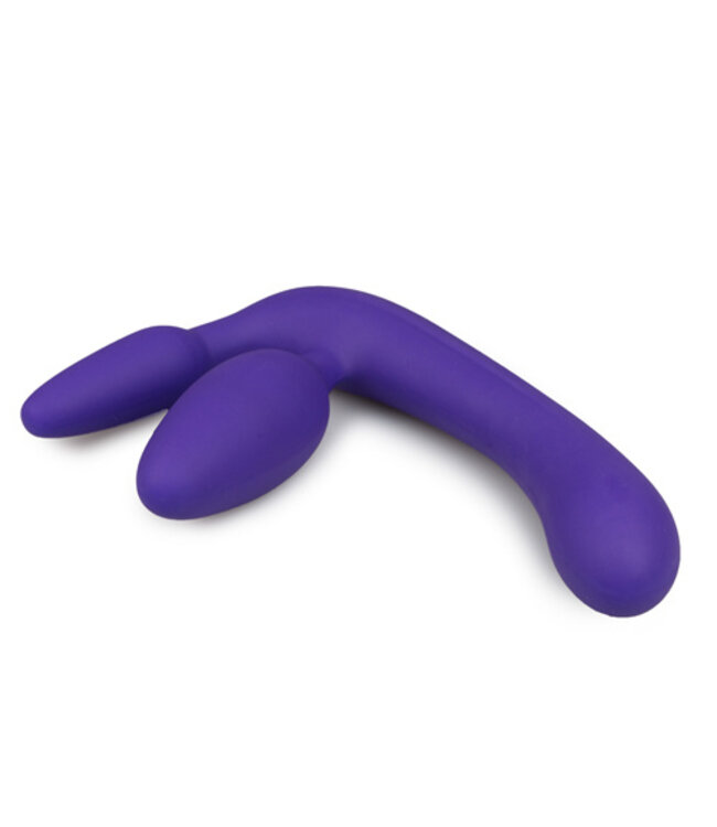 Drie Dubbele Voorbind Dildo - Paars