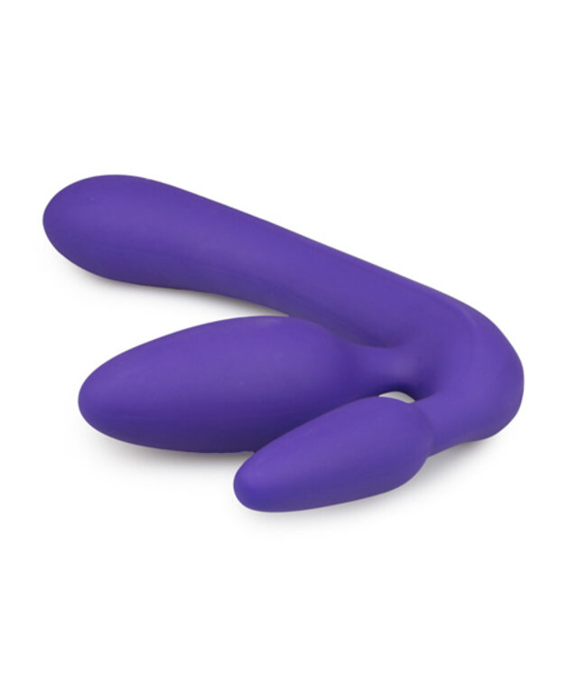 Drie Dubbele Voorbind Dildo - Paars