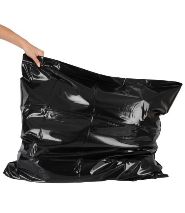 Zwart lak kussensloop