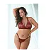 Allure Diva by Allure - Allie lace and mesh bralette and panty red