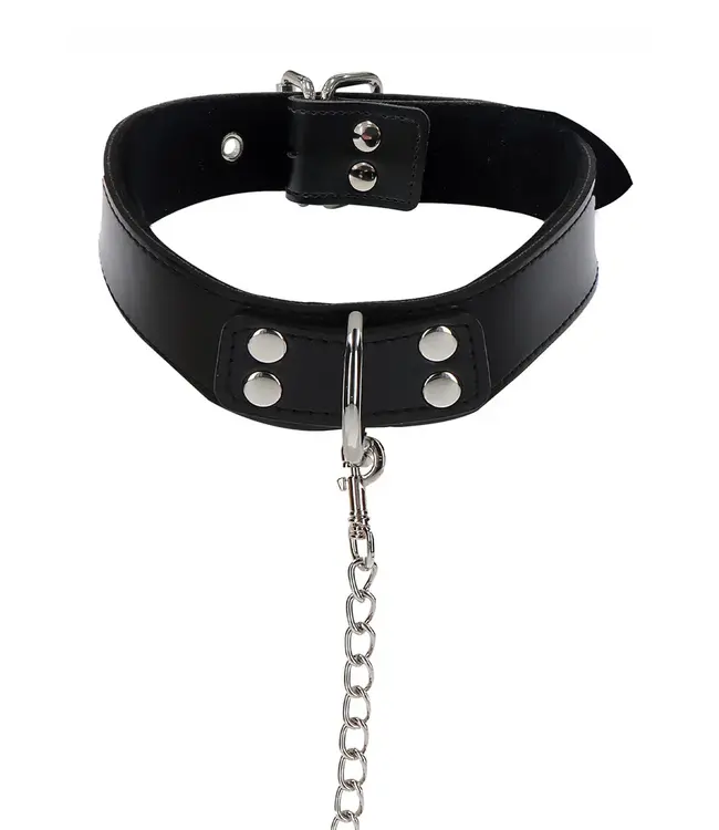 Luxury Bondage Essential - Elegant D-ring collar & leash