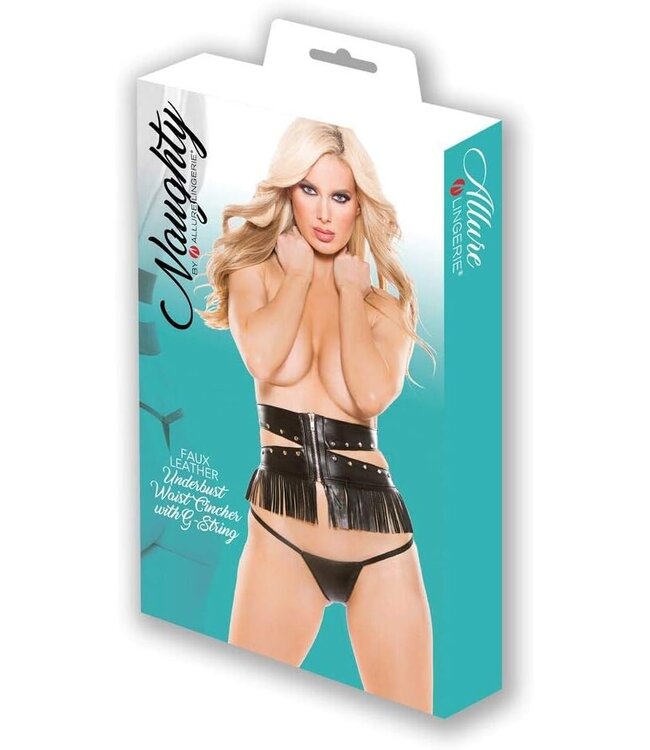 Faux Leather Under Bust Corset Top