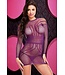 Lapdance Sexy Long Sleeve Dress, Purple