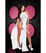 Lapdance Long Dress Lace Gown - White- One Size