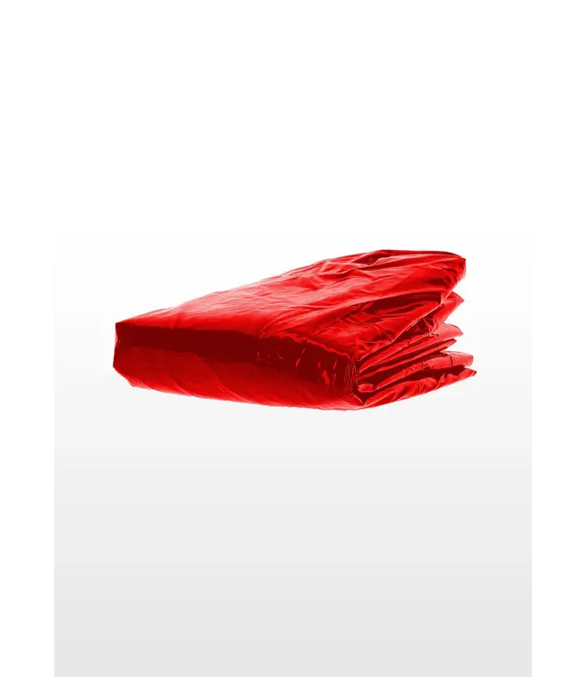 Bondage in luxury - Wet play Queen size bedsheet red