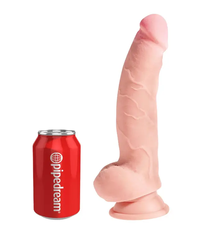 8 Inch Triple Density Fat Cock With Balls Light
