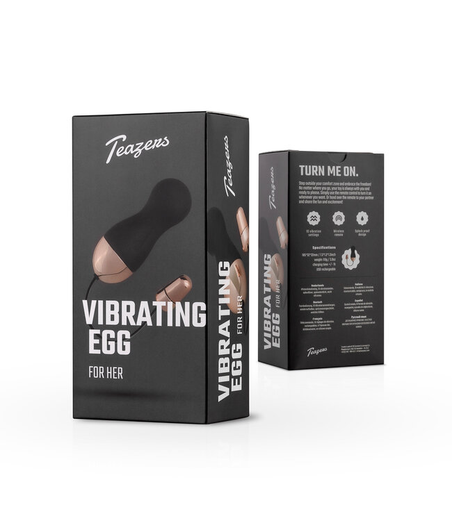 Vibrating Egg + Remote Control Black