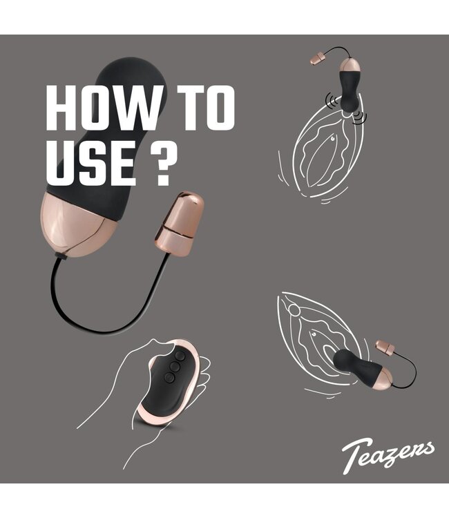 Vibrating Egg + Remote Control Black