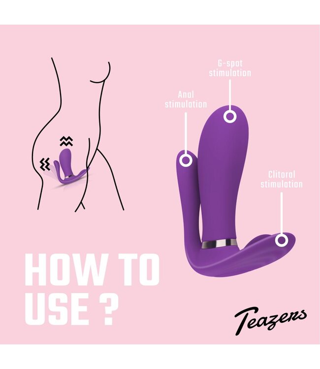 Pleaser Vibrator with Remote Purple