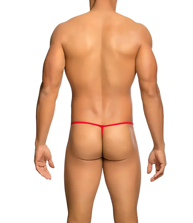 MOB Sheer T-Back Thong Red