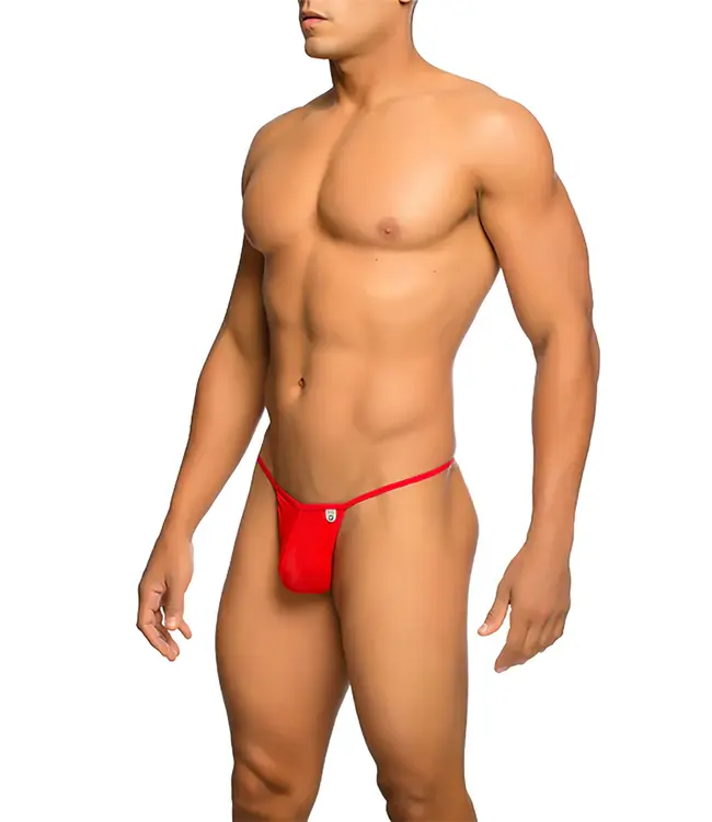 MOB Sheer T-Back Thong Red