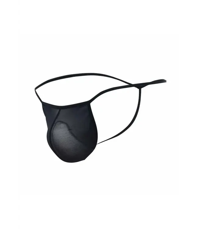 MOB Sheer T-Back Thong Black