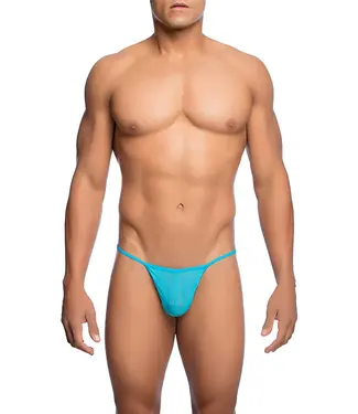 MOB Eroticwear MOB Sheer T-Back Thong Aqua