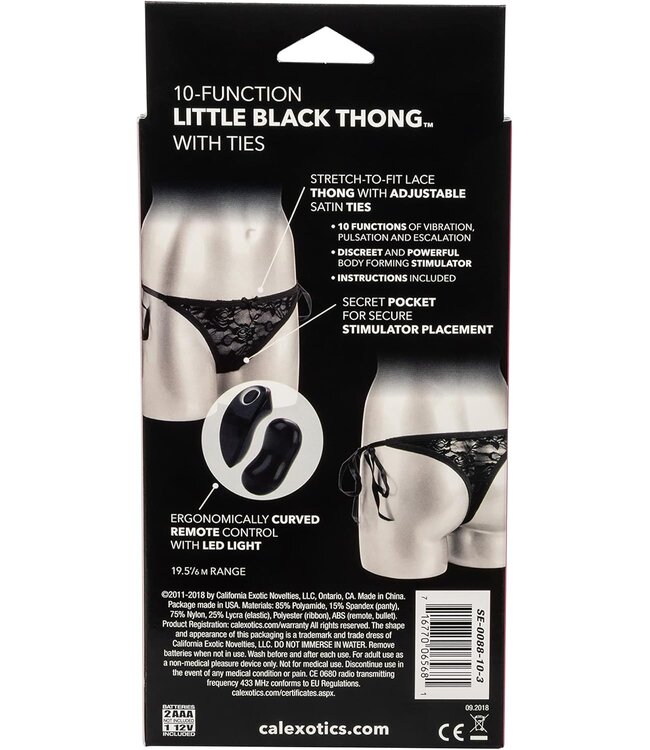 Remote Control Little Black Lace Thong