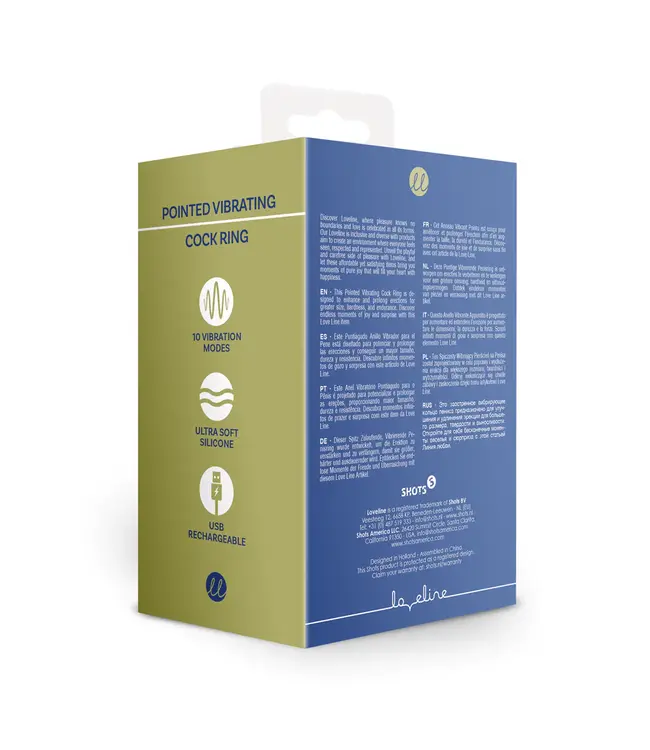 Pointed Vibrating Cock Ring blue