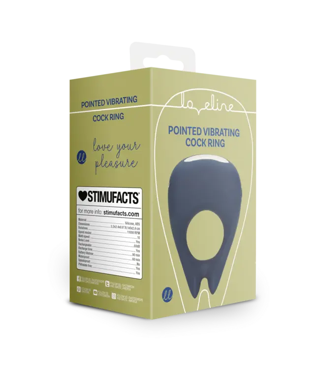 Pointed Vibrating Cock Ring blue