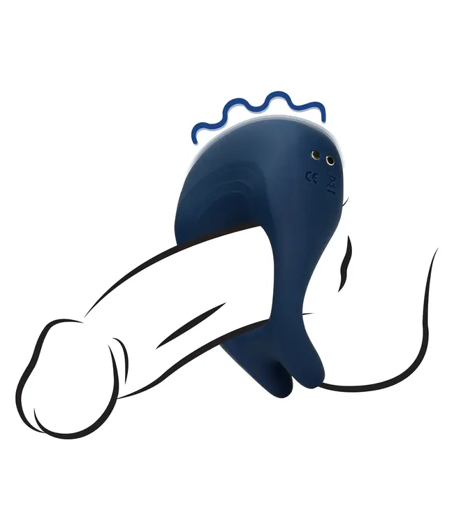 Pointed Vibrating Cock Ring blue