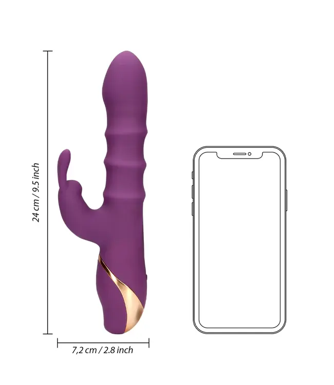 3 Up-and-Down Moving Rings Vibrator - Orchidee Purple